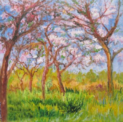 Rahmenoptionen für Frühling in Giverny, 91 x 90 cm