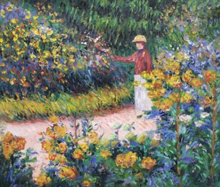 Claude Monet handgemaltes Ölgemälde, Monets Garten in...