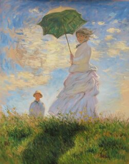 Claude Monet handgemaltes Ölgemälde, Der Spaziergang,...