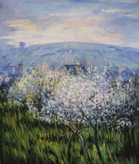 Claude Monet handgemaltes Ölgemälde, Pflaumenblüte - 50 x...