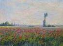 Claude Monet handgemaltes Ölgemälde, Mohnfeld - 58 x 50...