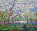 Claude Monet handgemaltes Ölgemälde, Ein Obstgarten im...