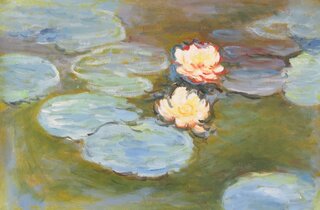 Claude Monet handgemaltes Ölgemälde, Seerosen - 79 x 50 cm, als Replikat