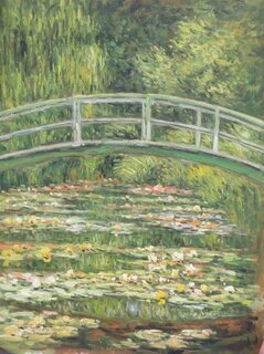 Claude Monet handgemaltes Ölgemälde, Brücke über einen...