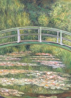 Claude Monet handgemaltes Ölgemälde, Brücke über einen...