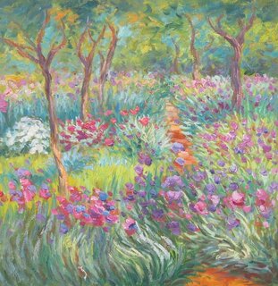 Claude Monet handgemaltes Ölgemälde, Der Garten des...
