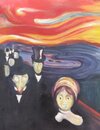 Edvard Munch handgemaltes Ölgemälde, Angst - 50 x 65 cm,...