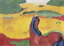 Franz Marc handgemaltes Gemälde, Pferd in Landschaft - 66...