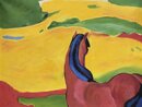 Franz Marc handgemaltes Gemälde, Pferd in Landschaft -...