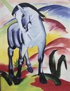 Franz Marc handgemaltes Gemälde, Blaues Pferd I - 90 x...