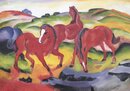 Franz Marc handgemaltes Gemlde, Die roten Pferde - 75 x...