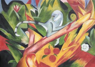 Franz Marc handgemaltes Gemälde, Das Äffchen - 128 x 90...