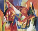 Franz Marc handgemaltes Gemlde, Fabeltier II (Pferd) -...