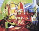 Franz Marc handgemaltes Gemälde, Gazellen - 91 x 70 cm,...