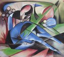 Franz Marc handgemaltes Gemlde, Trumendes Pferd - 94 x...