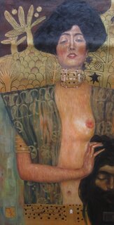 Gustav Klimt handgemaltes Gemälde, Judith I - 60 x 117...