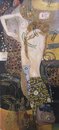 Gustav Klimt handgemaltes Gemälde, Wasserschlangen I - 60...