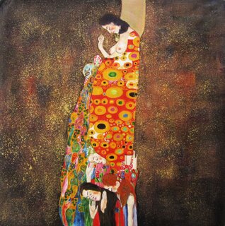 Gustav Klimt handgemaltes Gemälde, Die Hoffnung II - 60 x...