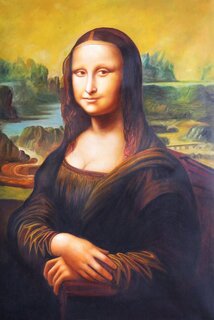 Leonardo da Vinci Öl auf Leinwand, handgemalt, Mona Lisa - 80 x 120 cm, als Replikat