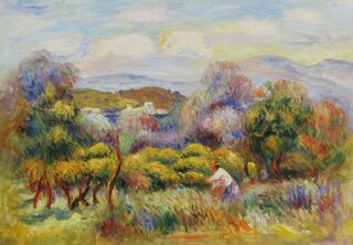 Pierre-Auguste Renoir Öl auf Leinwand, handgemalt, Orangenbäume - 94 x 60 cm, als Replikat