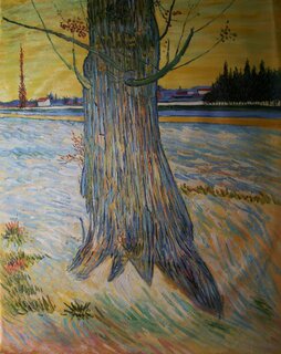 Vincent van Gogh handgemaltes Ölbild auf Leinwand, Stamm einer alten Eibe - 70 x 96 cm, als Replikat