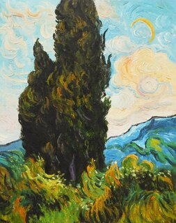Vincent van Gogh handgemaltes Ölbild auf Leinwand,...