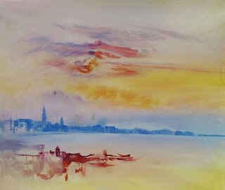 William Turner handgemaltes Ölbild auf Leinwand, Venedig...