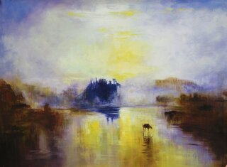 William Turner handgemaltes Ölbild auf Leinwand, Norham...